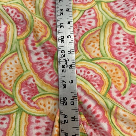 Talbots Womens Capri Pants XL Watermelon Print Pink Green Yellow - Picture 5 of 8